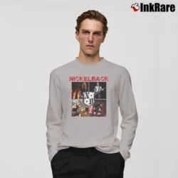 Men’s nickleback perform on stage rock concert photo Long-Sleeve Shirt in sport grey | Sleek, Lightweight, Year-Round Wear