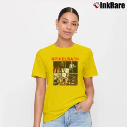 Women’s nickleback perform on stage rock concert photo Signature T-Shirt in yellow | Soft, Flattering Fit