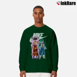 Men’s Nike Goku And Vegeta Mashup Long-Sleeve Shirt in forest green | Sleek, Lightweight, Year-Round Wear