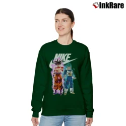 Women’s Nike Goku And Vegeta Mashup Relaxed Sweatshirt in forest green | Soft, Laid-Back Vibe