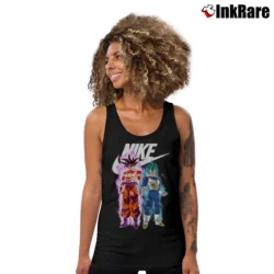 Women’s Nike Goku And Vegeta Mashup Tank Top in black | Lightweight, Movement-Friendly