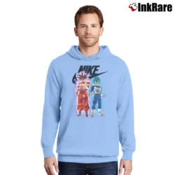 Men’s Nike Goku Vegeta Mashup Pullover Hoodie in light blue | Cozy, Durable, Modern Fit