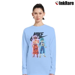 Women’s Nike Goku Vegeta Mashup Long-Sleeve Top in light blue | Sleek, Versatile, All-Season