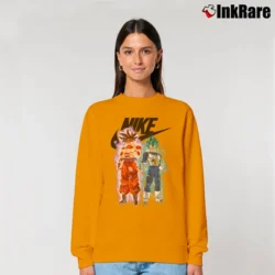 Women’s Nike Goku Vegeta Mashup Relaxed Sweatshirt in orange | Soft, Laid-Back Vibe