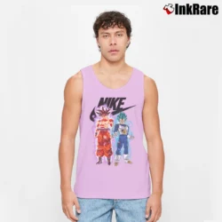 Men’s Nike Goku Vegeta Mashup Tank Top in light pink | Breathable, Active-Friendly Design