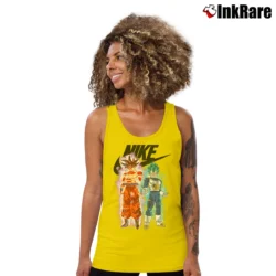 Women’s Nike Goku Vegeta Mashup Tank Top in yellow | Lightweight, Movement-Friendly