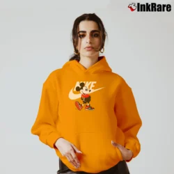 Women’s Nike Inspired Mickey Mouse Cozy Hoodie in orange | Warm, Structured, Stylish