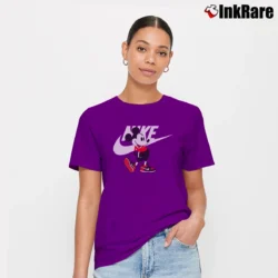 Women’s Nike Inspired Mickey Mouse Signature T-Shirt in purple | Soft, Flattering Fit