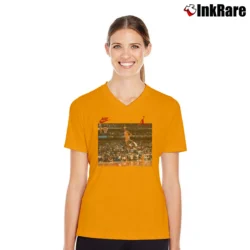 Women’s Nike Jordan Sportswear 1988 Dunk V-Neck Tee in orange | Chic Neckline, Soft Texture