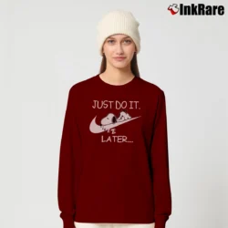 Women’s Nike Just Do It Later Snoopy Long-Sleeve Top in maroon | Sleek, Versatile, All-Season