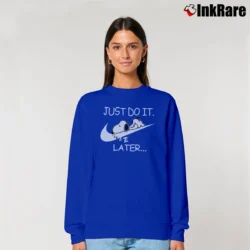Women’s Nike Just Do It Later Snoopy Relaxed Sweatshirt in royal blue | Soft, Laid-Back Vibe