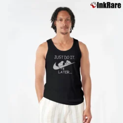 Men’s Nike Just Do It Later Snoopy Tank Top in black | Breathable, Active-Friendly Design