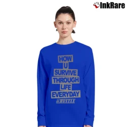 Women’s Nike Kyrie 4 Hustle Red Carpet Long-Sleeve Top in royal blue | Sleek, Versatile, All-Season
