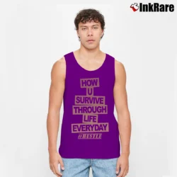 Men’s Nike Kyrie 4 Hustle Red Carpet Tank Top in purple | Breathable, Active-Friendly Design