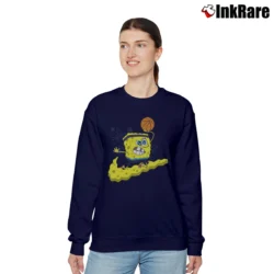 Women’s Nike Kyrie Spongebob Dri Fit Patrick Star Relaxed Sweatshirt in navy | Soft, Laid-Back Vibe