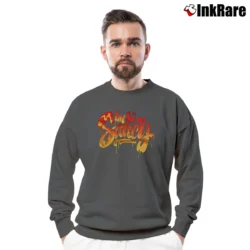 Men’s Nike Vapormax Sunset Orange Match Crewneck Sweatshirt in charcoal | Cozy Fabric, Clean Style