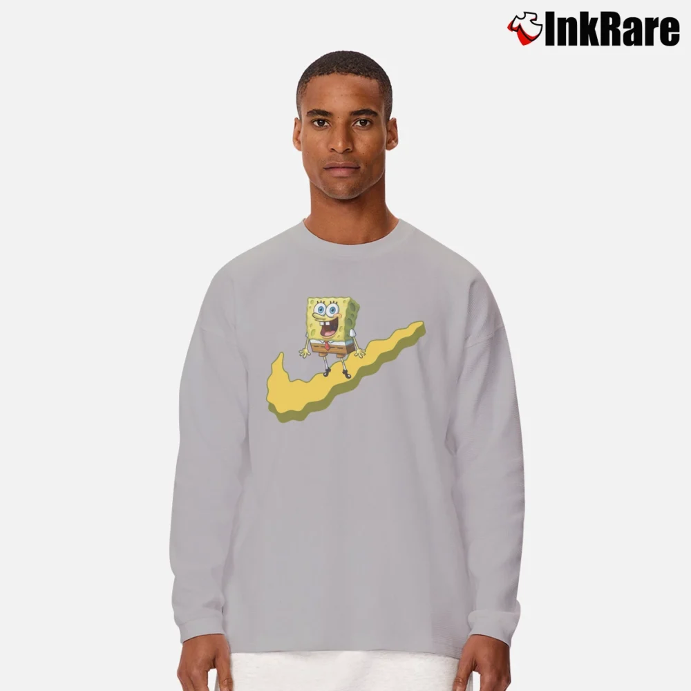 Men’s Nike X Spongebob Collab Parody Long-Sleeve Shirt in sport grey | Sleek, Lightweight, Year-Round Wear