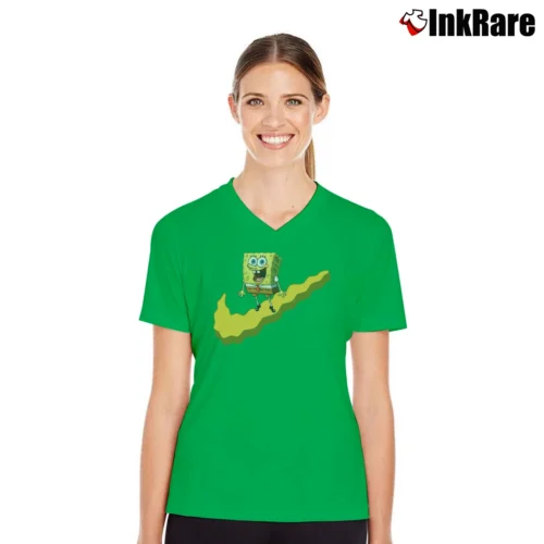 Nike X Spongebob Collab Parody Women’s V-Neck Tee in irish green – Flattering Fit Women’s Nike X Spongebob Collab Parody V-Neck Tee in irish green | Chic Neckline, Soft Texture