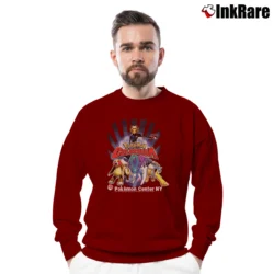 Men’s Nintendo Pokemon Colosseum Retro Crewneck Sweatshirt in maroon | Cozy Fabric, Clean Style