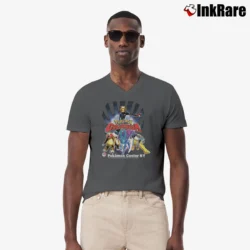 Men’s Nintendo Pokemon Colosseum Retro V-Neck Tee in charcoal | Sharp, Breathable, Everyday Staple
