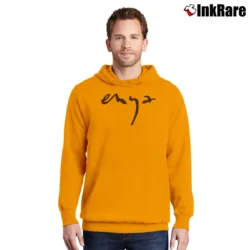 Men’s Ninva Enya Logo Graphic Music Pullover Hoodie in orange | Cozy, Durable, Modern Fit