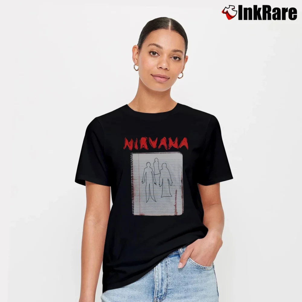 Women’s Nirvana Ghost Notebook Signature T-Shirt in black | Soft, Flattering Fit