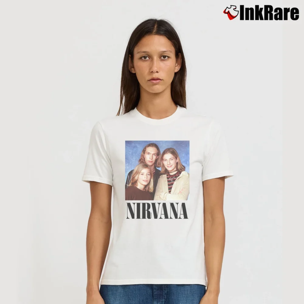 Women’s Nirvana Hanson brothers 90s Signature T-Shirt in white | Soft, Flattering Fit