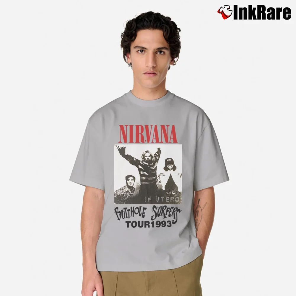 Men’s Nirvana In Utero Butthole Surfers Classic T-Shirt in sport grey | Soft, Breathable Everyday Wear