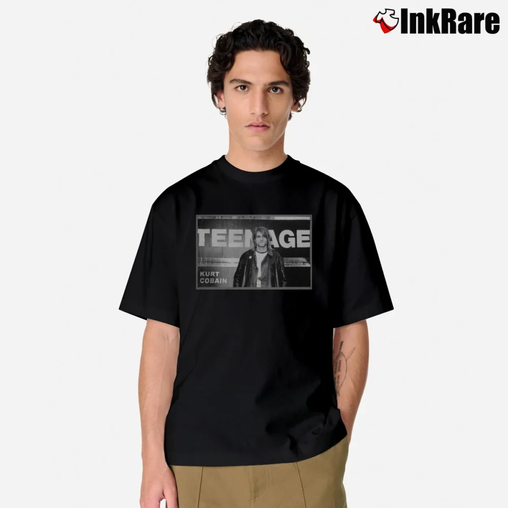 Men’s Nirvana Kurt Cobain Teenage Classic T-Shirt in black | Soft, Breathable Everyday Wear