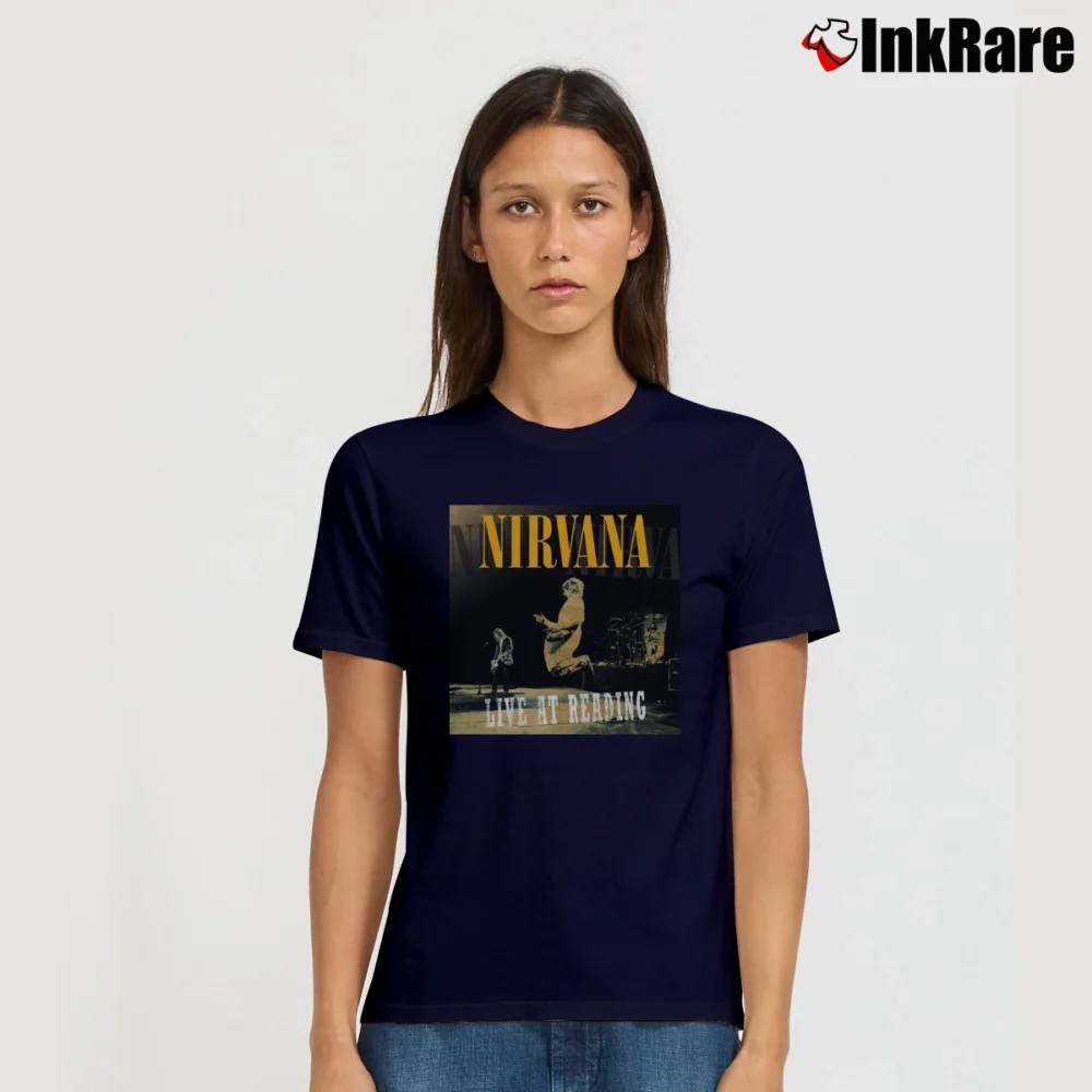 Women’s Nirvana Live At Reading Signature T-Shirt in navy | Soft, Flattering Fit