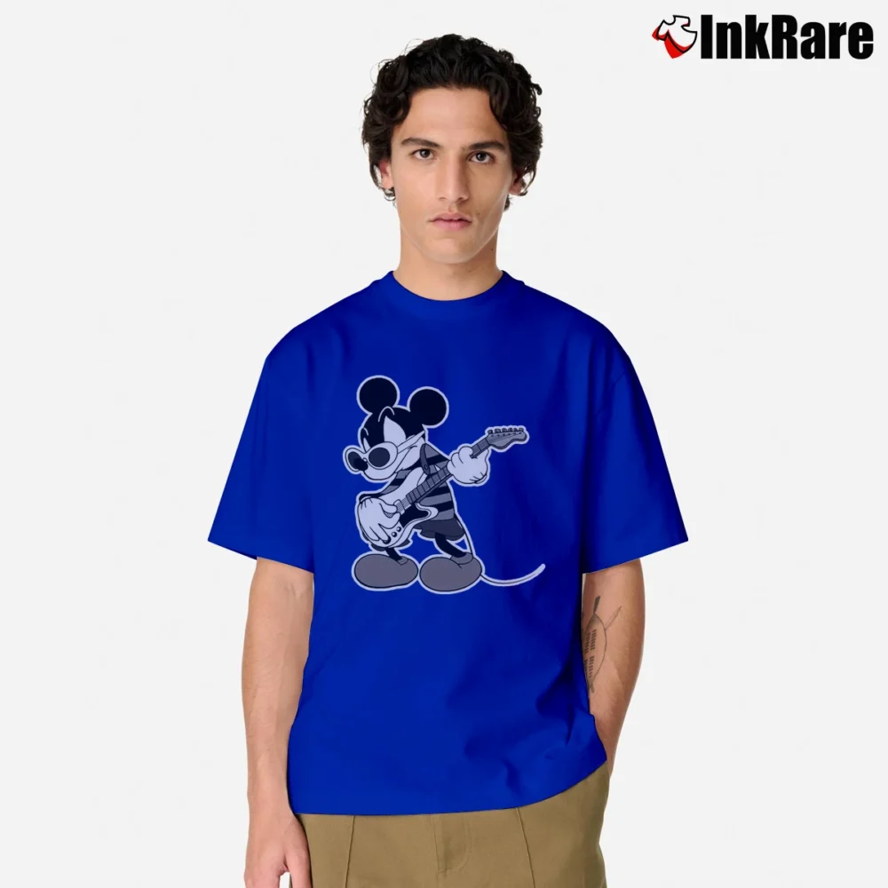Men’s Nirvana Revenge Mickey Cobain Parody Classic T-Shirt in royal blue | Soft, Breathable Everyday Wear