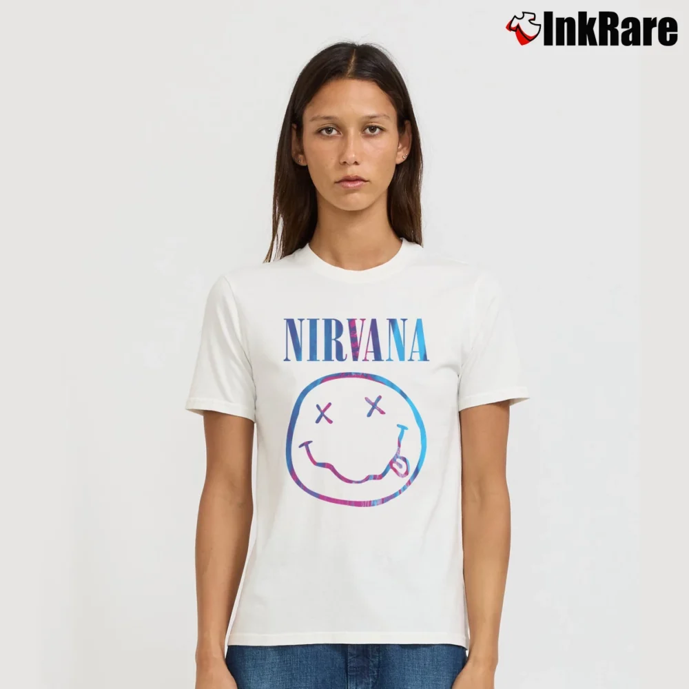 Women’s Nirvana Sliver Smiley Signature T-Shirt in white | Soft, Flattering Fit