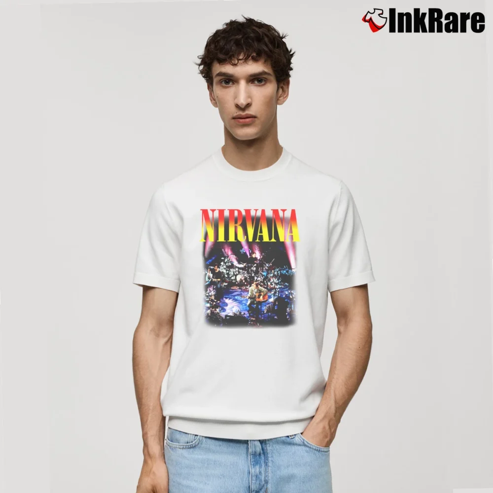 Men’s Nirvana Unplugged Classic T-Shirt in white | Soft, Breathable Everyday Wear
