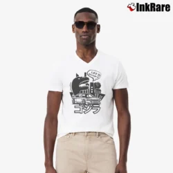Men’s Nissan Skyline GTR R33 Godzilla JDM Car Enthusiast Classic V-Neck Tee in white | Sharp, Breathable, Everyday Staple