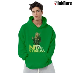 Men’s Nita Strauss Us Tour 2019 Black Pullover Hoodie in irish green | Cozy, Durable, Modern Fit