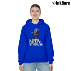 Women’s Nita Strauss Us Tour 2019 Black Cozy Hoodie in royal blue | Warm, Structured, Stylish