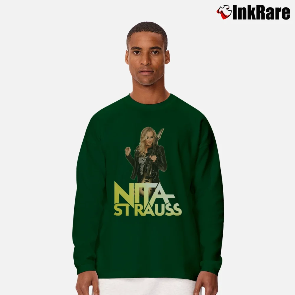 Men’s Nita Strauss Us Tour 2019 Black Long-Sleeve Shirt in forest green | Sleek, Lightweight, Year-Round Wear