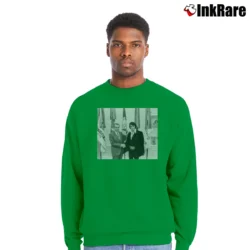 Men’s Nixon And Elvis Graphic Crewneck Sweatshirt in irish green | Cozy Fabric, Clean Style