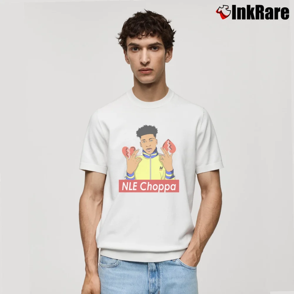 Men’s Nle Choppa Rap Graphic Classic T-Shirt in white | Soft, Breathable Everyday Wear