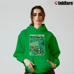 Women’s No Country For Old Men Retro Poster Cozy Hoodie in irish green | Warm, Structured, Stylish
