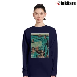 Women’s No Country For Old Men Retro Poster Long-Sleeve Top in navy | Sleek, Versatile, All-Season