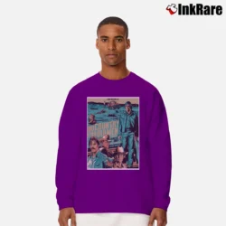 Men’s No Country For Old Men Retro Poster Long-Sleeve Shirt in purple | Sleek, Lightweight, Year-Round Wear