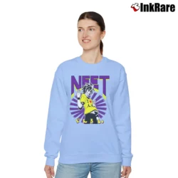 Women’s No Game No Life Sora Neet Anime Relaxed Sweatshirt in light blue | Soft, Laid-Back Vibe