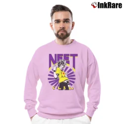 Men’s No Game No Life Sora Neet Anime Crewneck Sweatshirt in light pink | Cozy Fabric, Clean Style