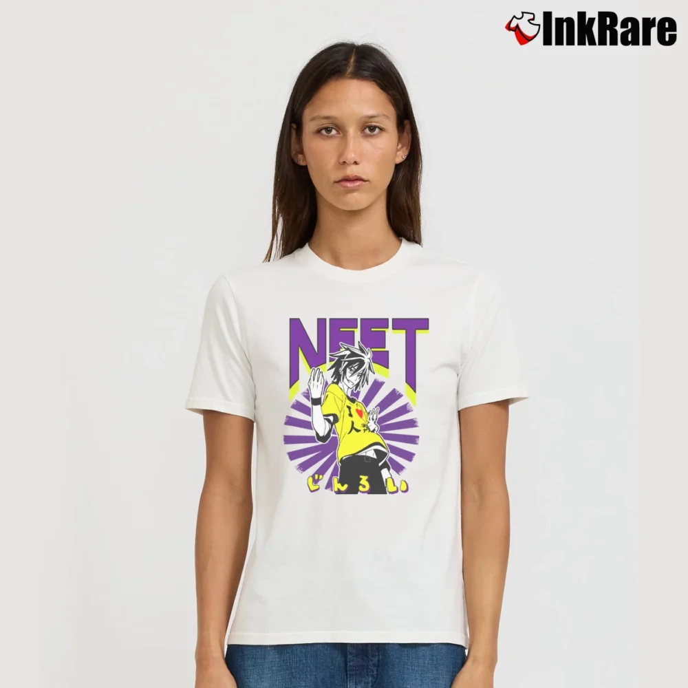 Women’s No Game No Life Sora Neet Anime Signature T-Shirt in white | Soft, Flattering Fit