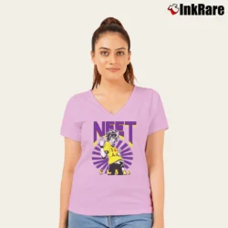 Women’s No Game No Life Sora Neet Anime V-Neck Tee in light pink | Chic Neckline, Soft Texture