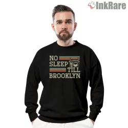 No Sleep Till Brooklyn Retro Boombox Stripes Shirt on graphic shirt for men graphic tee