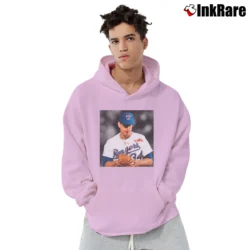 Men’s Nolan Ryan Bloody Face Pullover Hoodie in light pink | Cozy, Durable, Modern Fit
