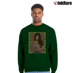 Men’s Normani Boxed Tour Music Artist Crewneck Sweatshirt in forest green | Cozy Fabric, Clean Style