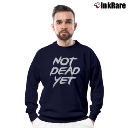 Men’s Not Dead Yet Frank Turner Inspired Crewneck Sweatshirt in navy | Cozy Fabric, Clean Style